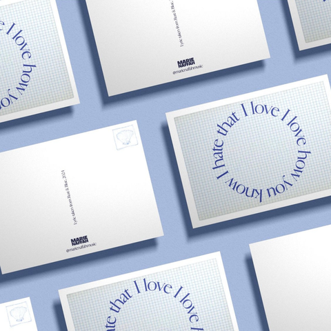 'Rust & Blue' Lyric Postcards (Pack of 5)